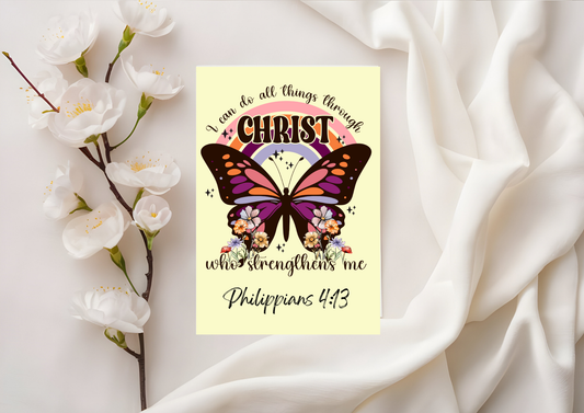 Scripture Card -  I Can Do All Things Through Christ Philippians 4:13