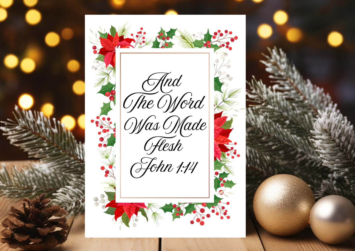 Christmas Card - And The Word was made flesh John 1:14