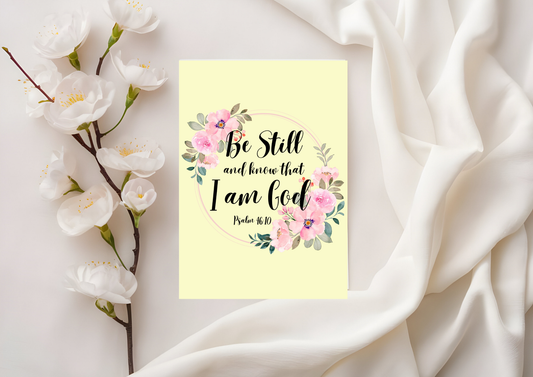 Scripture Card - Psalm 46:10 - Be Still & Know that I am God