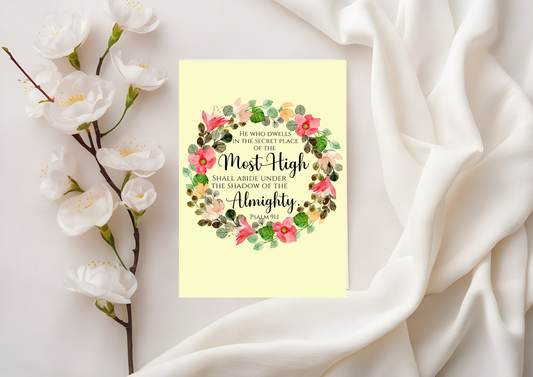 Scripture Card - Psalm 91:1 - Dwell with the Lord Almighty