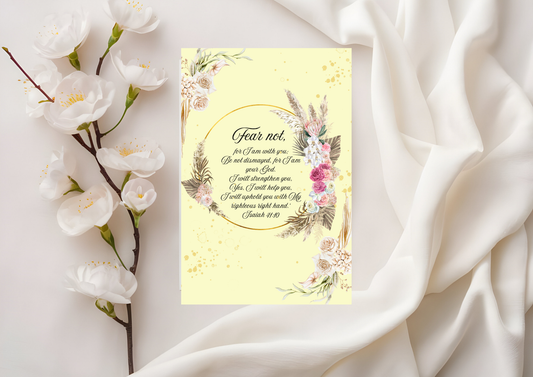 Scripture Card -  So do not fear, for I am with you...Isaiah 41:10