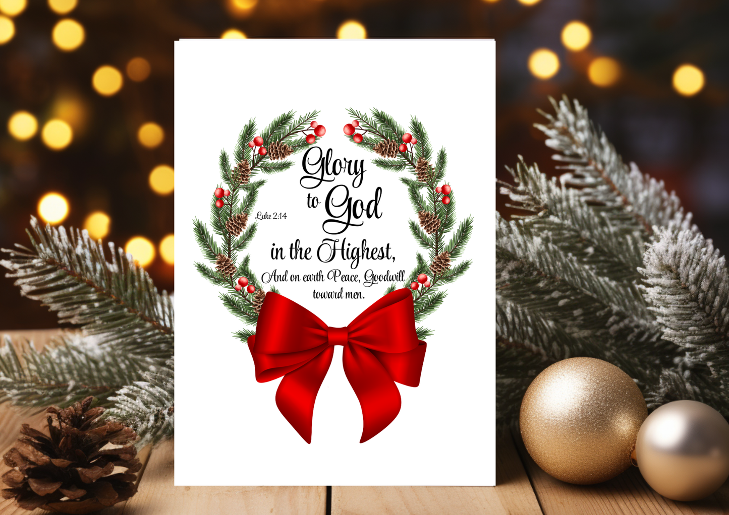 Christmas Card - Glory to God in the Highest Luke 2:14