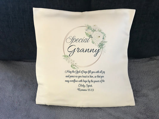 Cushion Cover 45x45cm May The God Of Hope Fill You With All Joy Romans 15:13 Special Granny