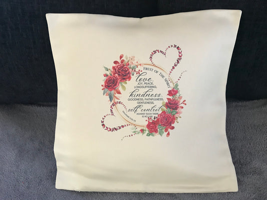 Cushion Cover 45x45cm Fruit Of The Spirit Galatians 5:22-23