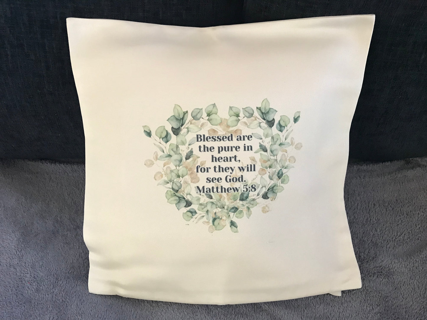 Cushion Cover 45x45cm Blessed Are The Pure In Heart For Thy Shall See God Matthew 5:8