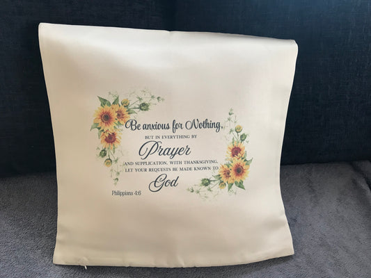 Cushion Cover 45x45cm Be Anxious For Nothing Philipians 4:6