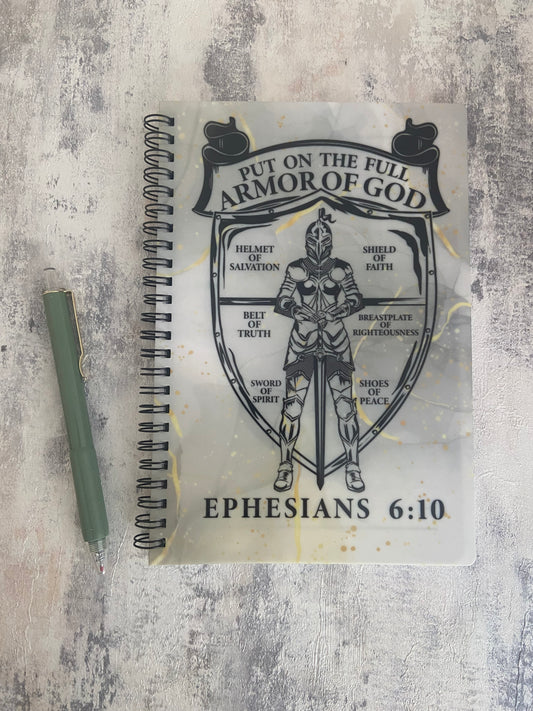Notebook A5 Put On The Full Armor of God - Ephesians 6:10