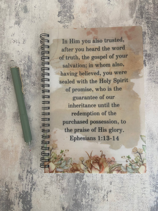 Notebook A5 In Him You Also Trusted Ephesians 1:13-14