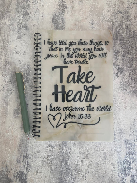 Notebook A5 Take Heart I Have Overcome The World John 16:33