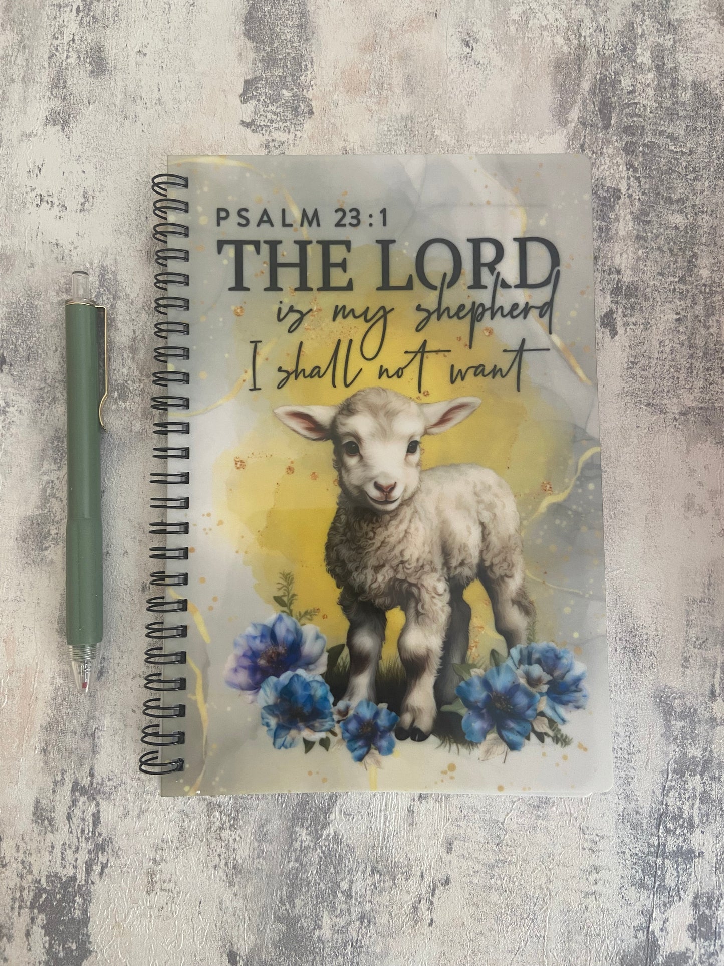 Notebook A5 The Lord Is My Shepherd I Shall Not Want Psalm 23:1