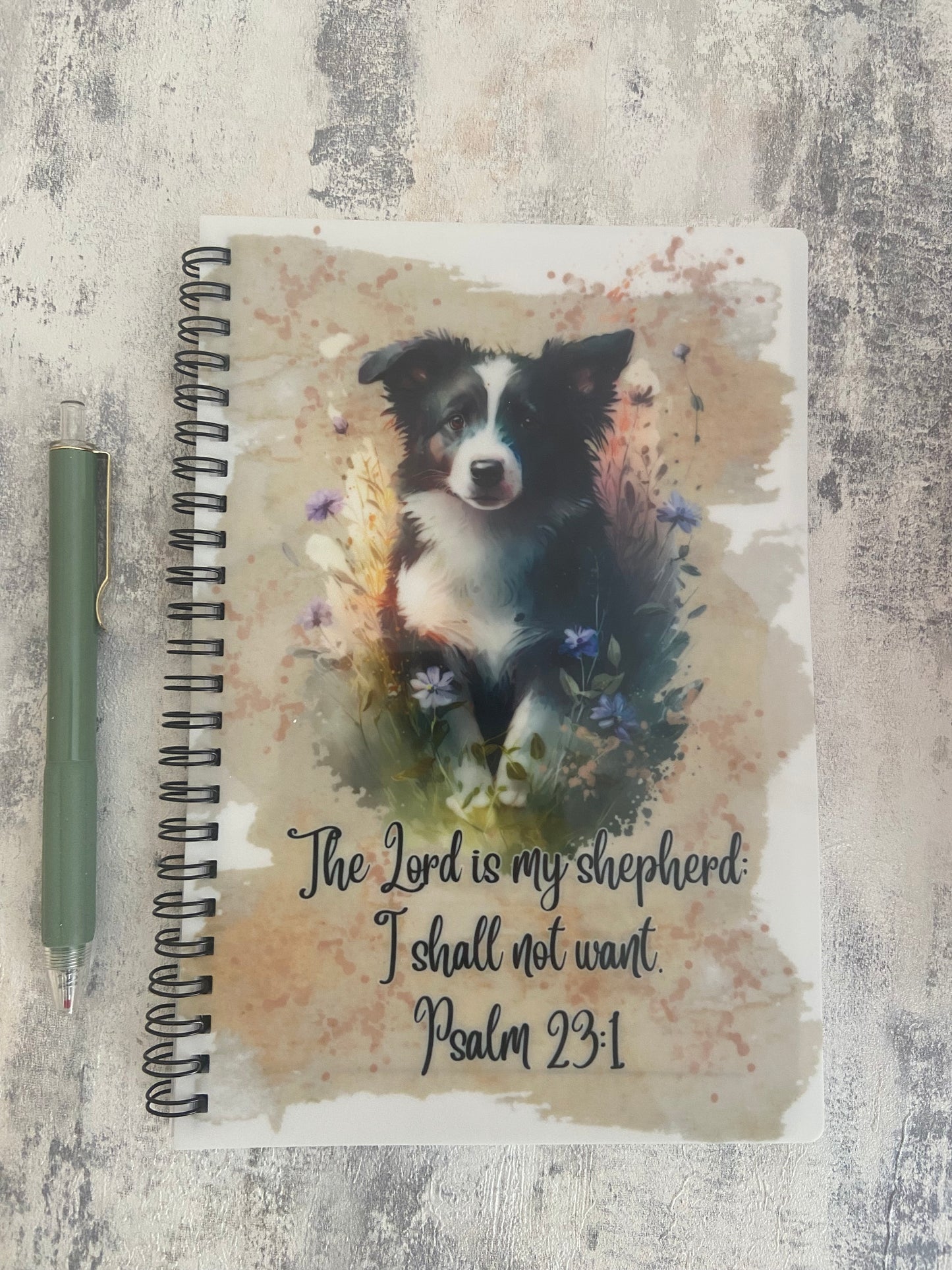 Notebook A5 The Lord Is My Shepherd I Shall Not Want Psalm 23:1