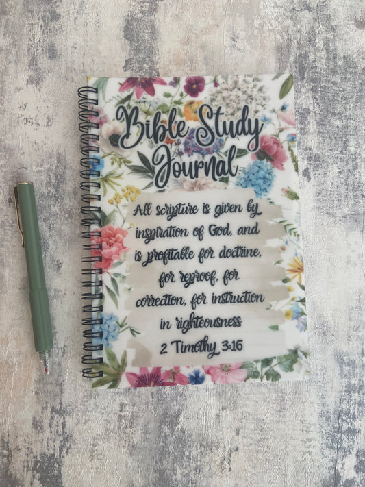Notebook A5 Bible Study Journal 2 Timothy 3:16 All Scripture is Given By Inspiration of God
