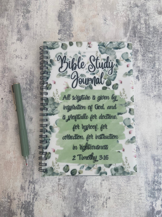 Notebook A5 Bible Study Journal 2 Timothy 3:16 All Scripture is Given By Inspiration of God
