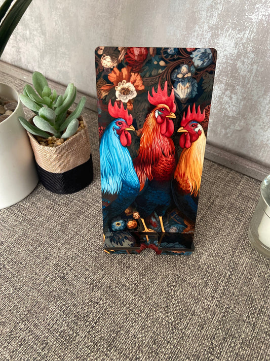 Mobile Phone Stand MDF - Chickens