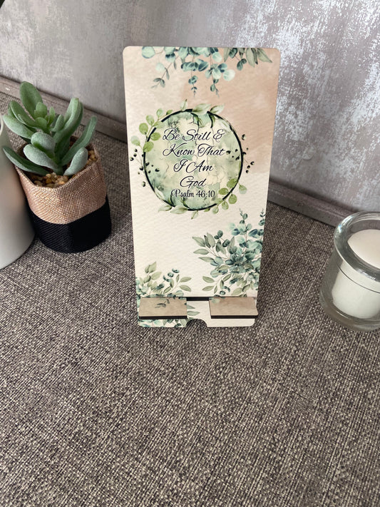 Mobile Phone Stand MDF - Be Still & Know Psalm 46:10