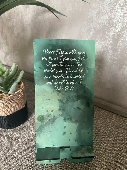 Mobile Phone Stand MDF - Peace I Give You John 14:27