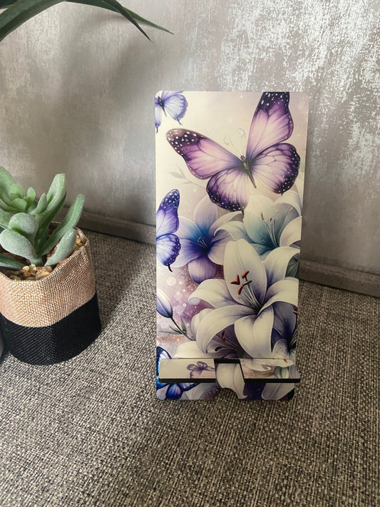 Mobile Phone Stand MDF - Butterflies