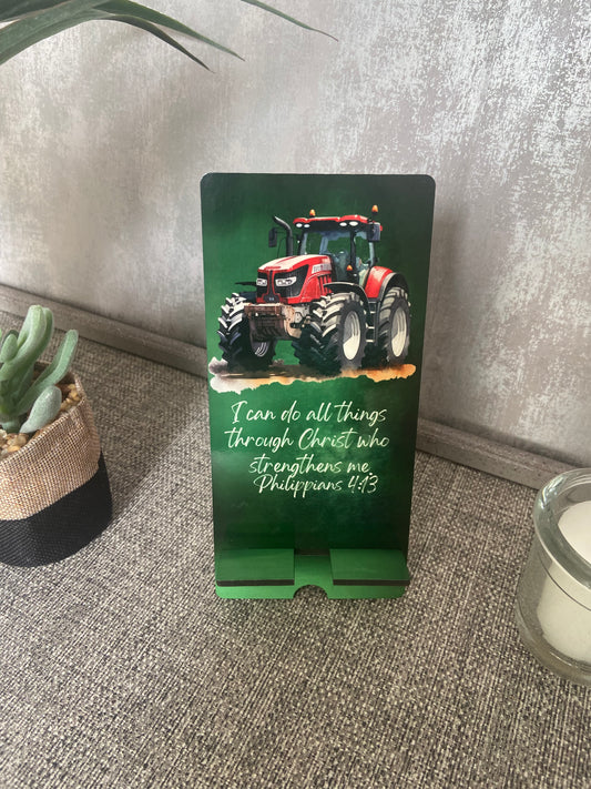 Mobile Phone Stand MDF - I Can Do All Things Through Christ Philippians 4:13