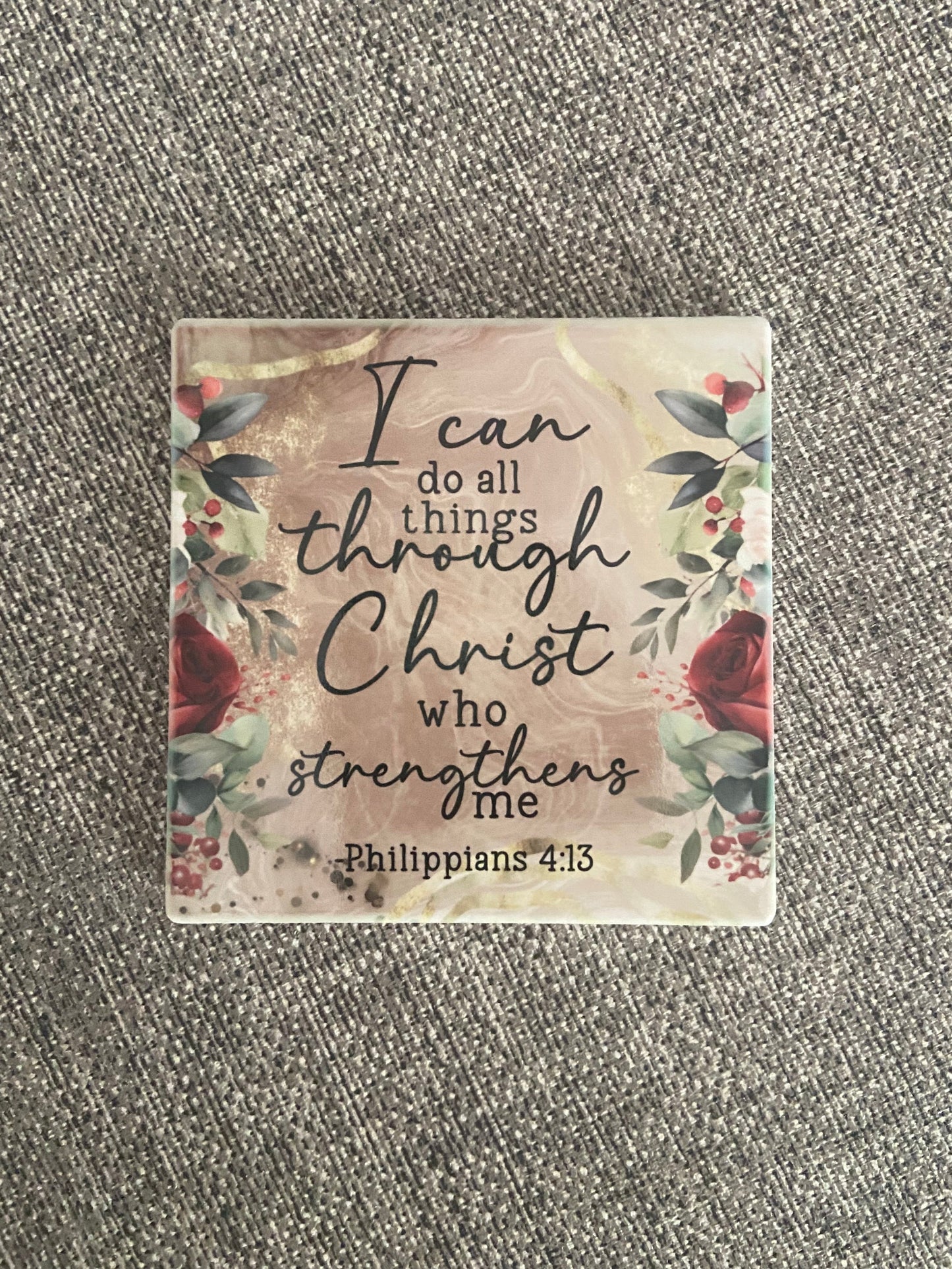I Can Do All Things Through Christ Philippians 4:13 Mug & Coaster Set