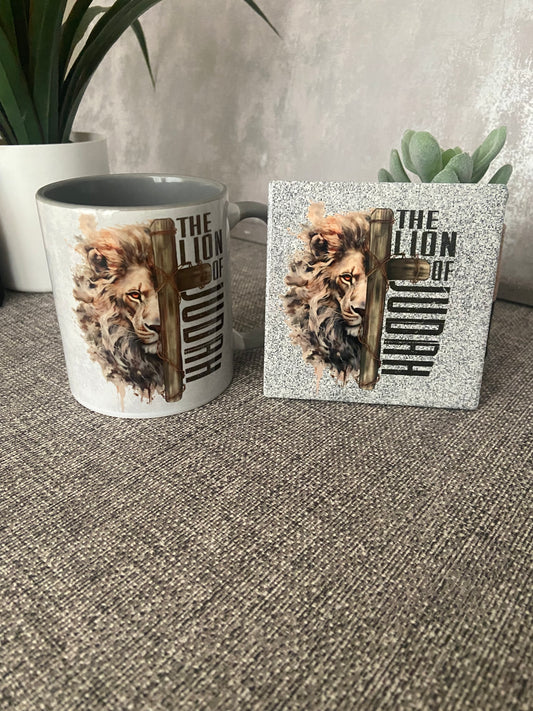 The Lion Of Judah Mug & Coaster Set