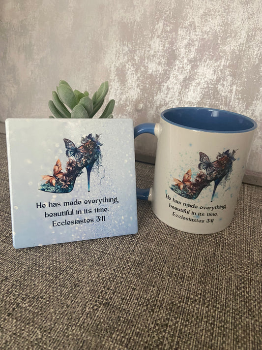 He Has Made Everything Beautiful Ecc 3:11 Mug & Coaster Set