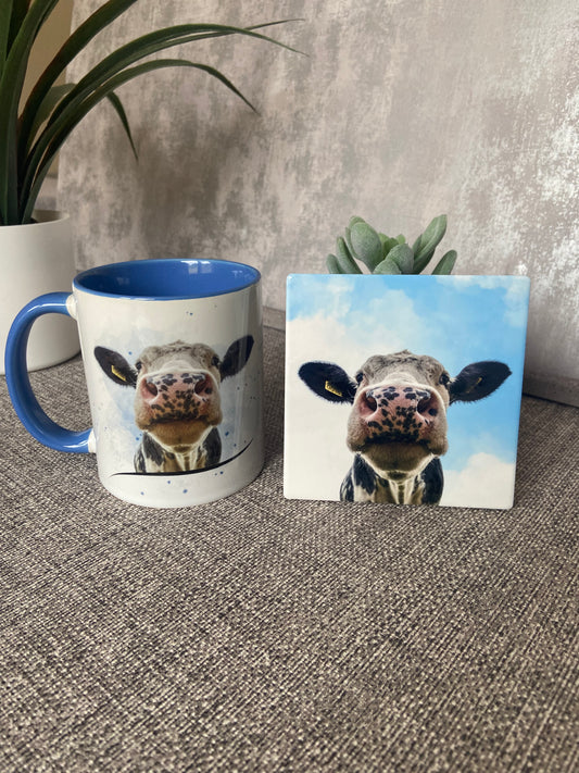 Cow Nose Mug & Coaster Set