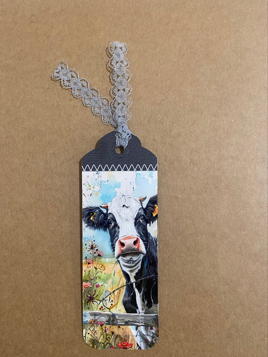 Laminated Bookmark - Cow At Fence 2