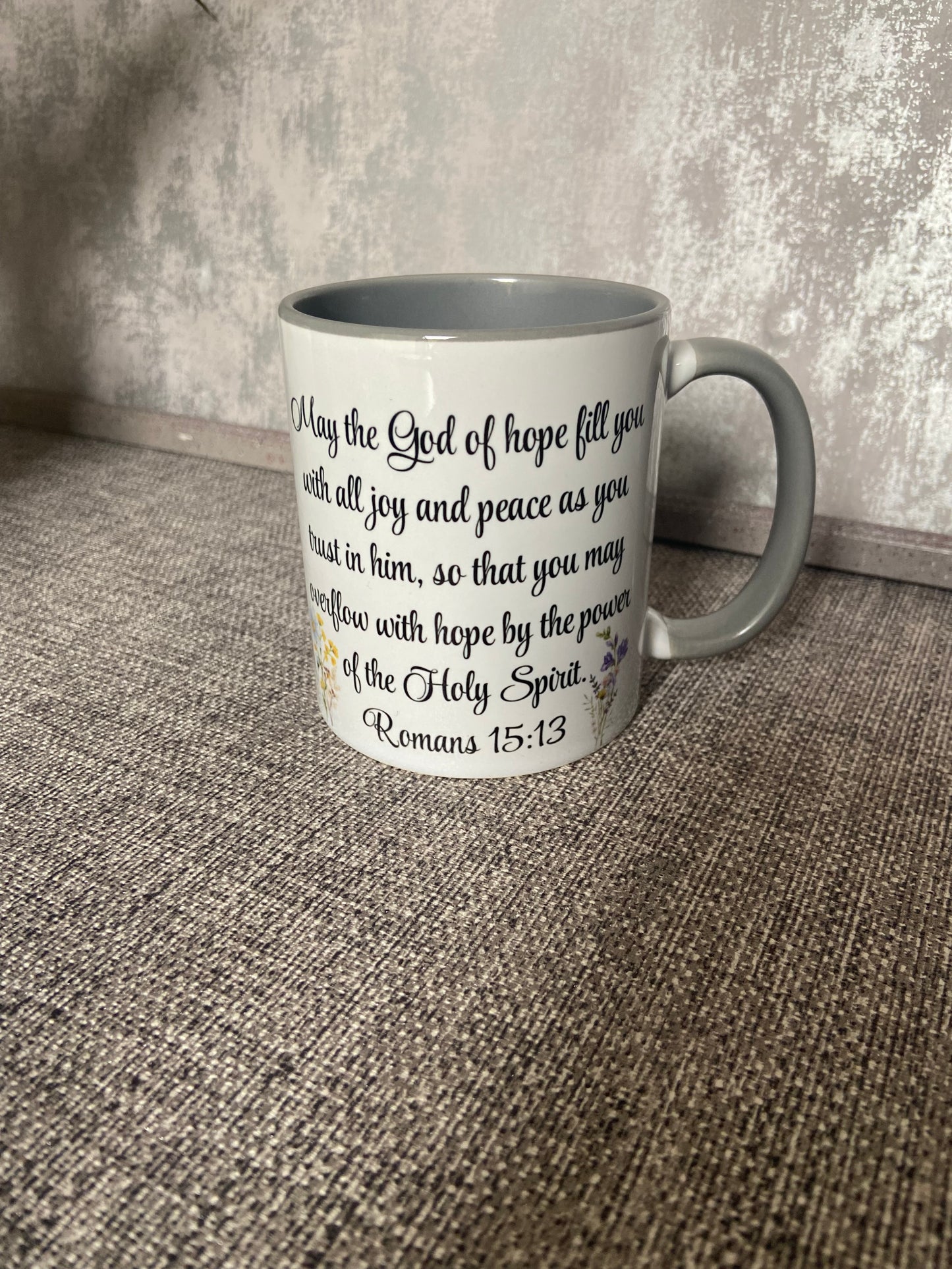 Thank You May The God Of Hope Fill You With All Joy Romans 15:13 Single Ceramic Mug