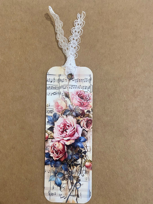 Laminated Bookmark- Vintage Roses