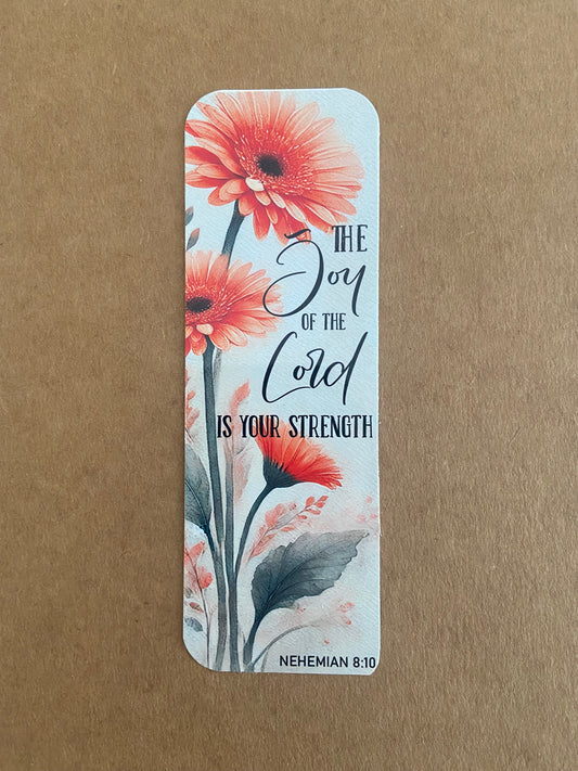 Laminated Bookmark- The Joy Of The Lord Is Your Strength Nehemian 8:10