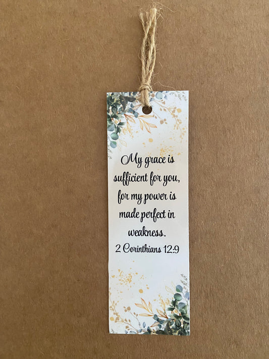 Laminated Bookmark- My Grace Is Sufficient For You 2 Corithians 12:9