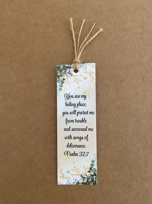 Laminated Bookmark- You Are My Hiding Place Psalm 32:7