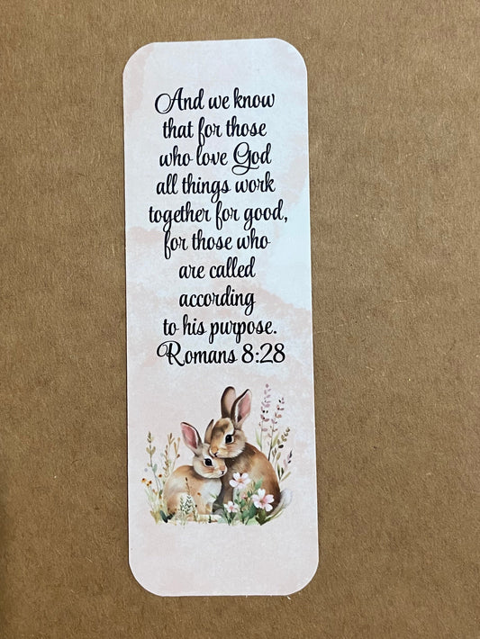 Laminated Bookmark- And We Know That For Those Who Love God Romans 8:28