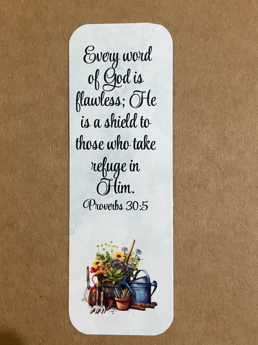 Laminated Bookmark- Every Word Of God Is Flawless Proverbs 30:5