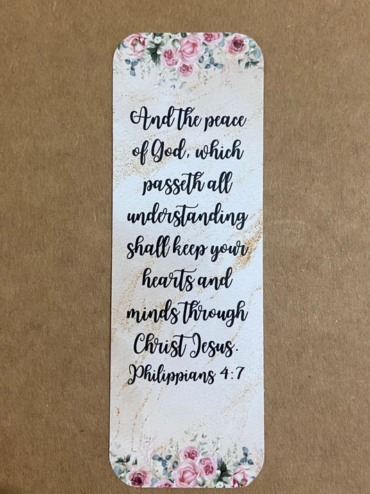Laminated Bookmark- And The Peace of God Which Passeth All Understanding Philippians 4:7