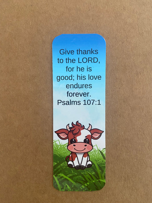 Laminated Bookmark- Give Thanks To The Lord Psalms 107:1