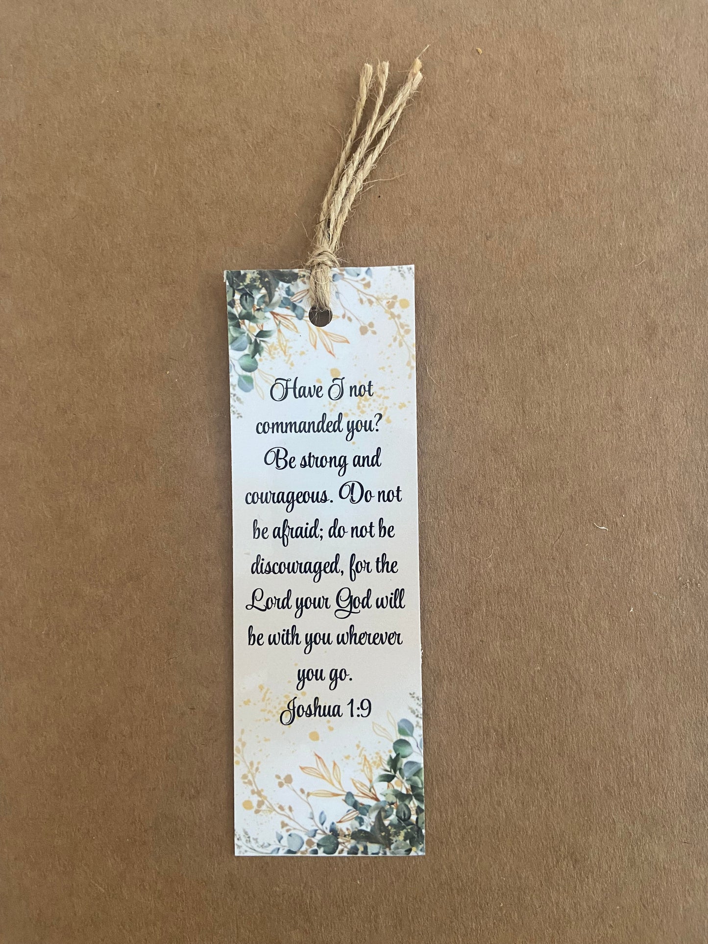 Laminated Bookmark- Be Strong & Courageous Joshua 1:9