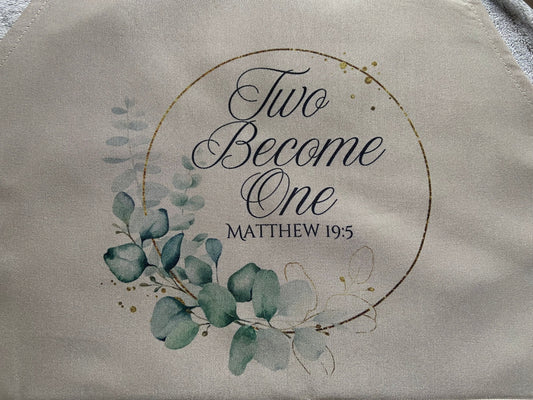 Adult Apron - Two Become One Matthew 19:5