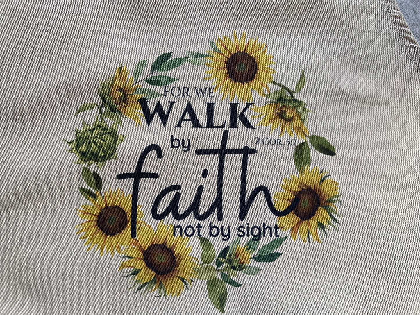 Adult Apron -Walk by Faith Not By Sight 2 Corinthians 5:7