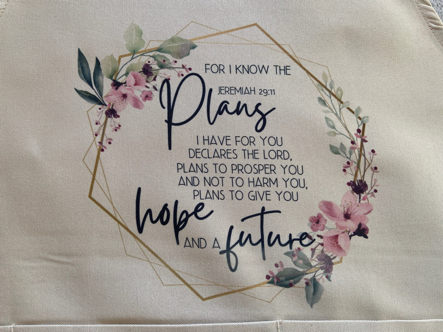 Adult Apron -For I Know The Plans I Have For You Jeremiah 29:11