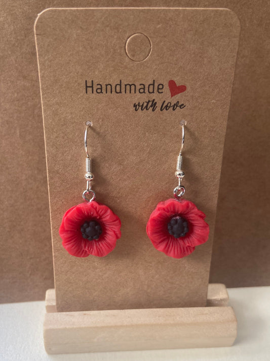 Poppy Dangle Silver Earring