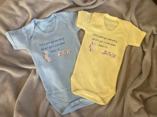 100% Cotton Soft Baby Vest - Every Good Gift & Every Perfect Gift is From Above James 1:17
