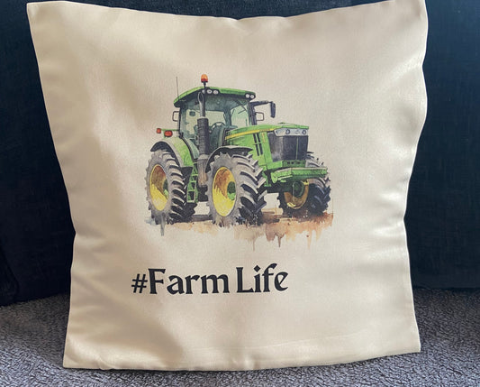 Cushion Cover 45x45cm #Farm Life - Green Tractor