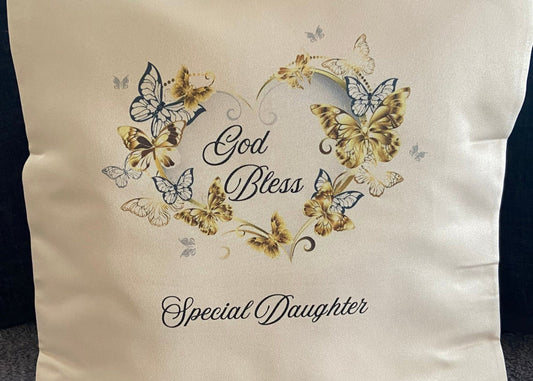 Cushion Cover 45x45cm God Bless Special Daughter
