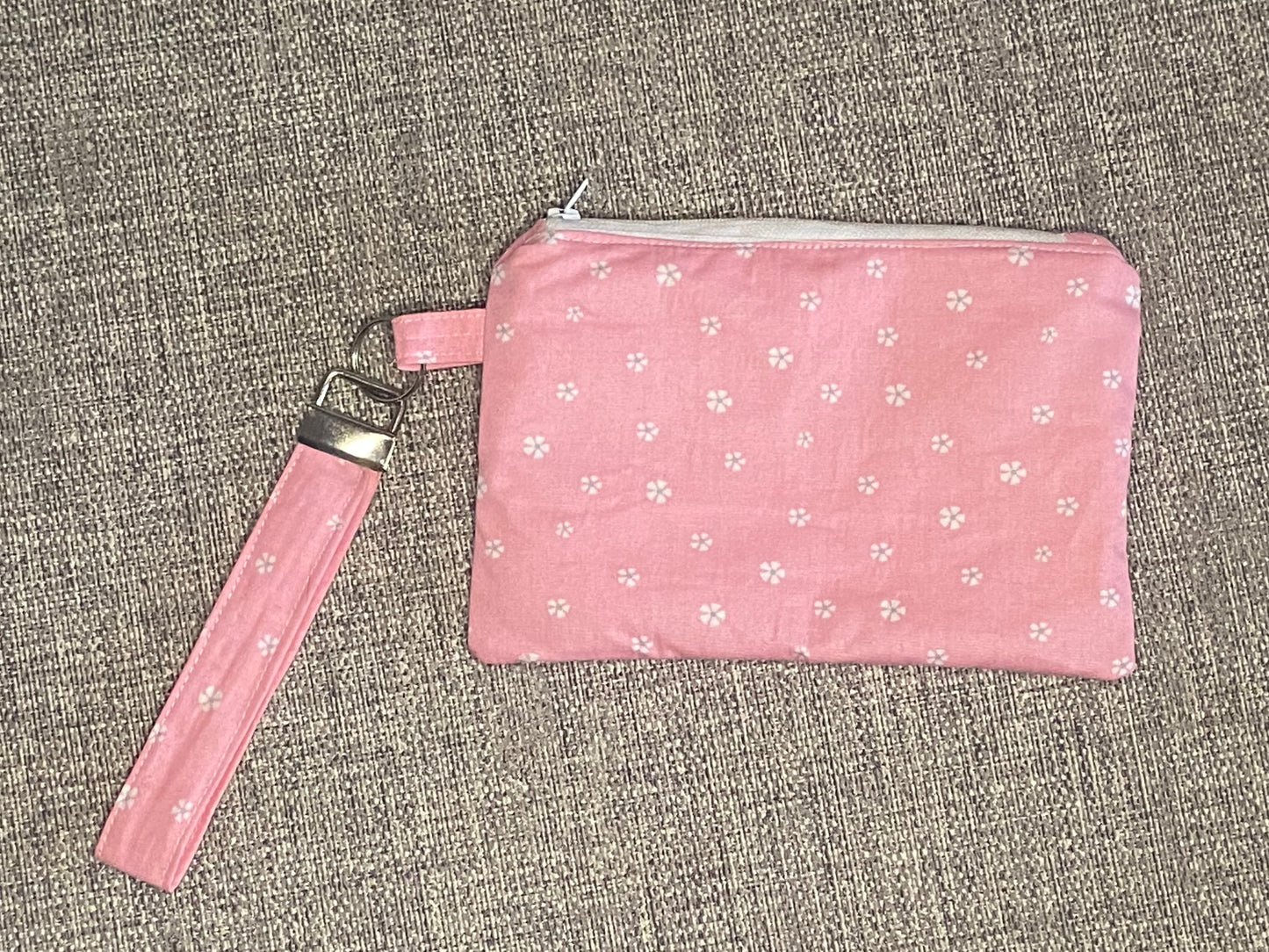 Wristlet Keychain Zip Pouch - Ditsy Flowers
