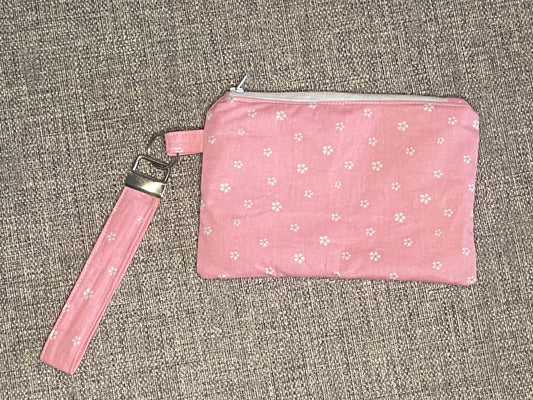 Wristlet Keychain Zip Pouch - Ditsy Flowers