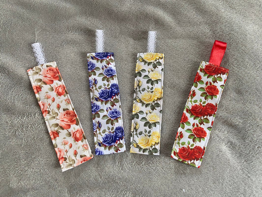 Fabric Bookmarks - Rose Bloom