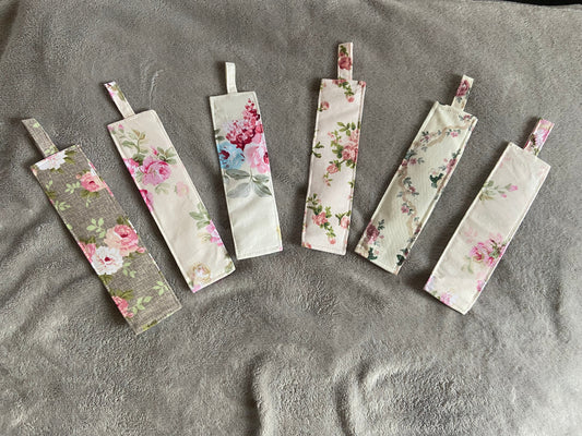 Fabric Bookmarks - Rose Garden