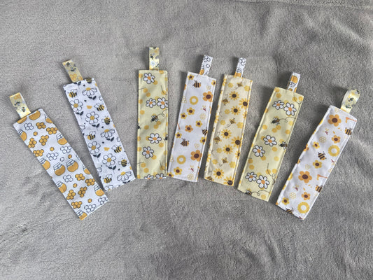 Fabric Bookmarks - Bee Happy