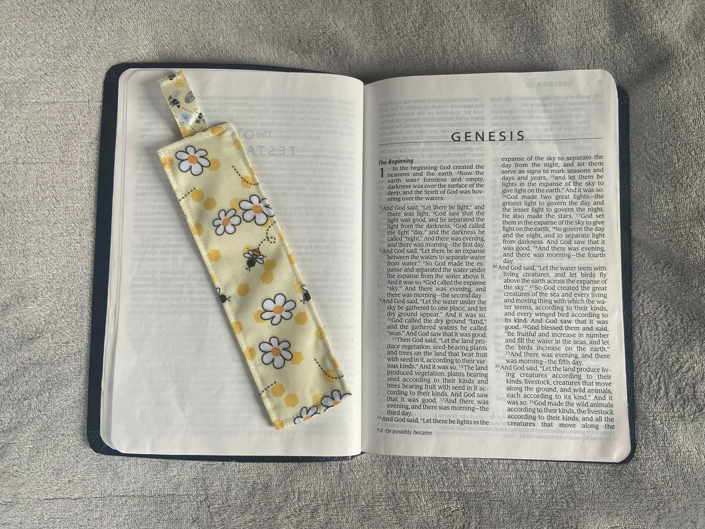 Fabric Bookmarks - Bee Happy